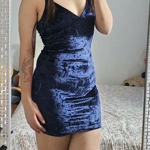 Velvet blue dress
